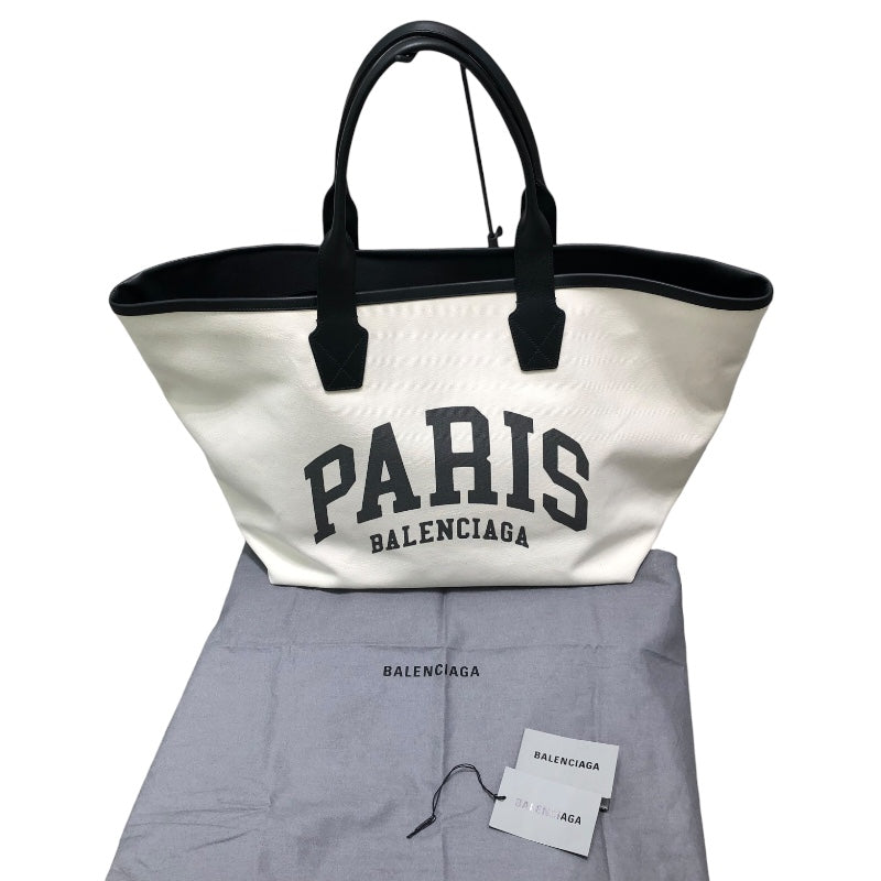 バレンシアガ BALENCIAGA シティズパリスジャンホ ホワイト キャンバス トートバッグ