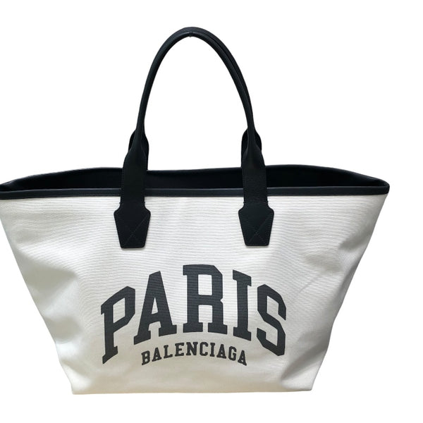 バレンシアガ BALENCIAGA シティズパリスジャンホ ホワイト キャンバス トートバッグ