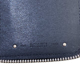ベルルッティ Berluti パーティカルウォレット ブラック シルバー金具 レザー メンズ 長財布