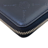 ベルルッティ Berluti パーティカルウォレット ブラック シルバー金具 レザー メンズ 長財布