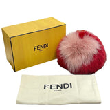 フェンディ FENDI ポンポンチャーム 7AR469 レッド・ピンク ファー レディース キーホルダー