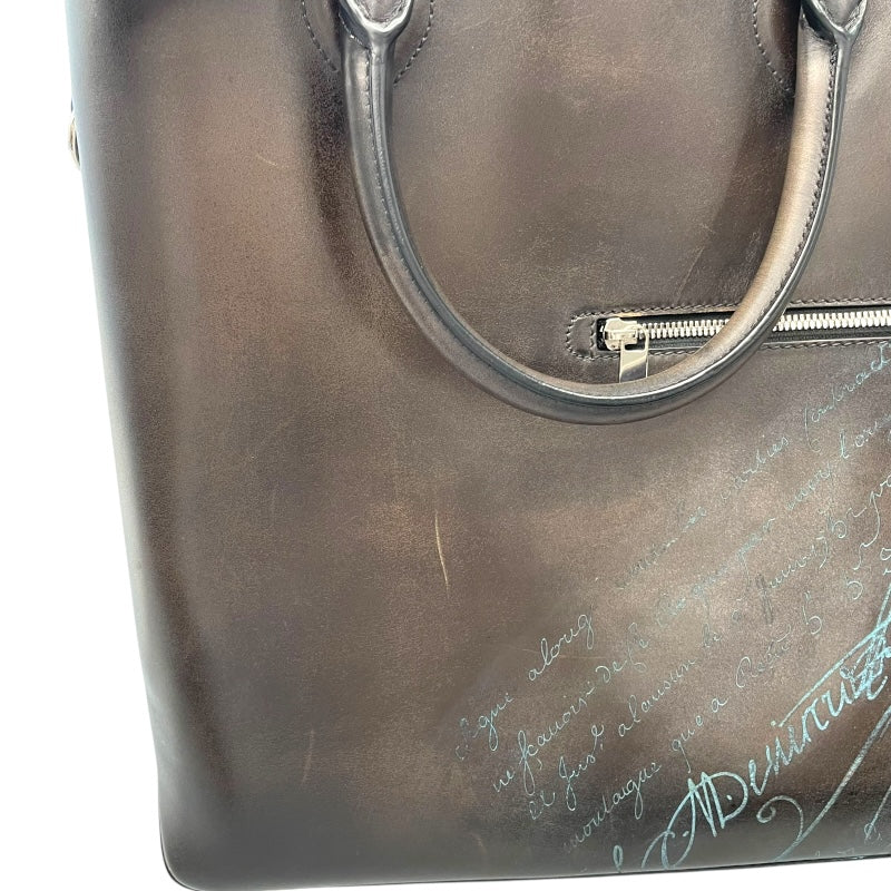 ベルルッティ Berluti トゥジュールバーティカル ブラウン スクリットレザー メンズ トートバッグ