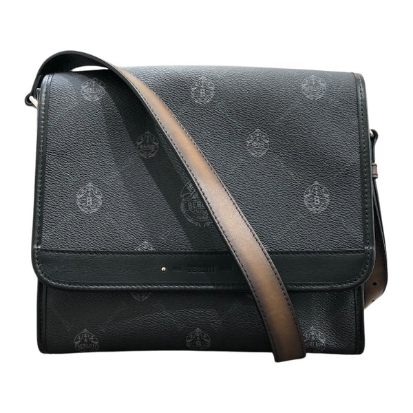 ベルルッティ Berluti フラヌールPM 90204264 ブラック キャンバス・レザー メンズ ショルダーバッグ