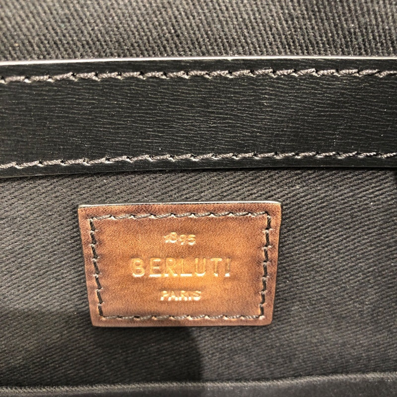 ベルルッティ Berluti フラヌールPM 90204264 ブラック キャンバス・レザー メンズ ショルダーバッグ