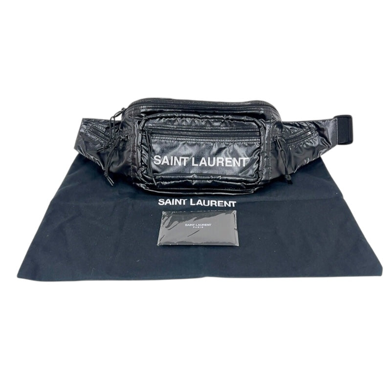 サンローラン SAINT LAURENT ヌックスクロスボディ ウエストバッグ 581375 ブラック ナイロン ユニセックス ボディバッグ