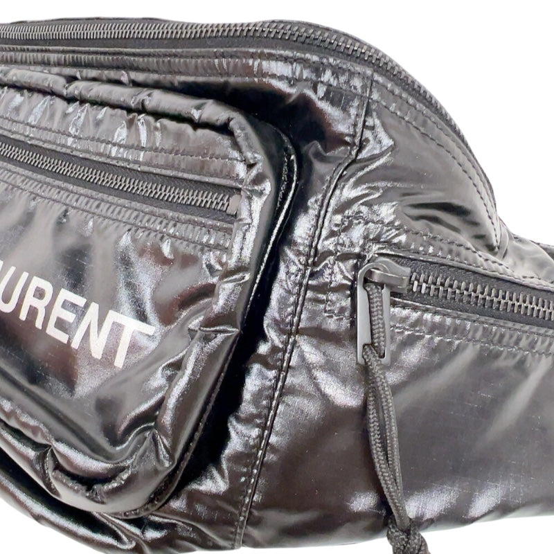 サンローラン SAINT LAURENT ヌックスクロスボディ ウエストバッグ 581375 ブラック ナイロン ユニセックス ボディバッグ
