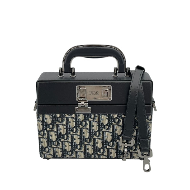 クリスチャン・ディオール Christian Dior ロックボックスミニ オブリークジャガード キャンバス/レザー レディース ショルダーバッグ