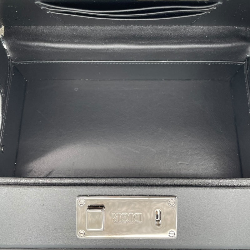 クリスチャン・ディオール Christian Dior ロックボックスミニ オブリークジャガード キャンバス/レザー レディース ショルダーバッグ