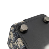 クリスチャン・ディオール Christian Dior ロックボックスミニ オブリークジャガード キャンバス/レザー レディース ショルダーバッグ