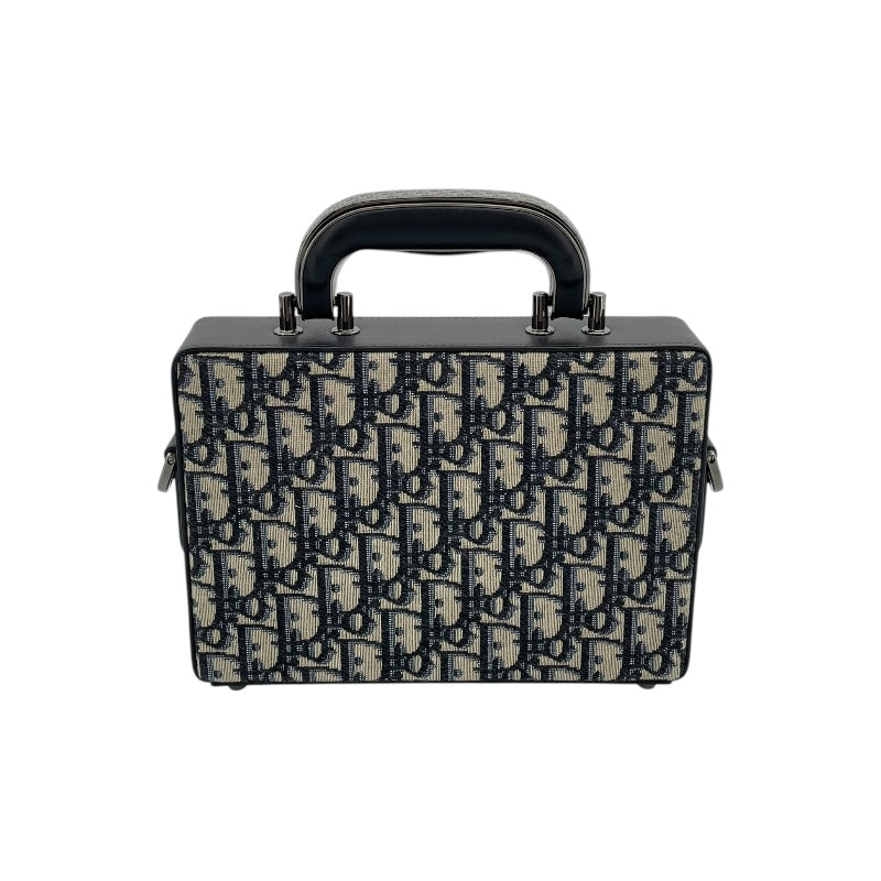 クリスチャン・ディオール Christian Dior ロックボックスミニ オブリークジャガード キャンバス/レザー レディース ショルダーバッグ