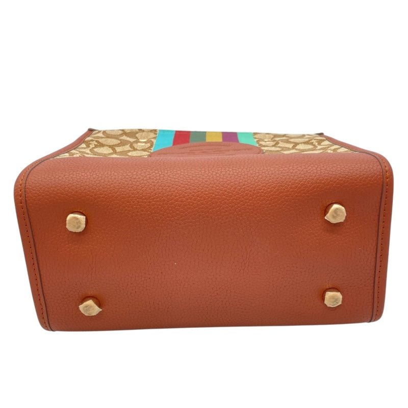 コーチ COACH シグネチャー2WAY C5637 ベージュ キャンパス×レザー レディース ショルダーバッグ