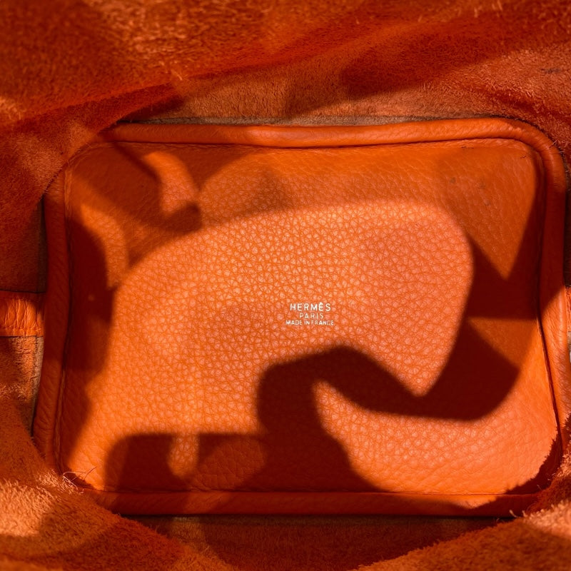 エルメス HERMES ピコタンPM □H刻 オレンジ/SV金具 トリヨン レディース ハンドバッグ