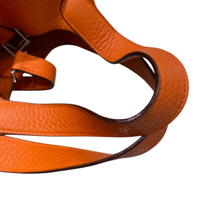 エルメス HERMES ピコタンPM □H刻 オレンジ/SV金具 トリヨン