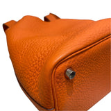 エルメス HERMES ピコタンPM □H刻 オレンジ/SV金具 トリヨン レディース ハンドバッグ