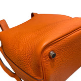 エルメス HERMES ピコタンPM □H刻 オレンジ/SV金具 トリヨン レディース ハンドバッグ