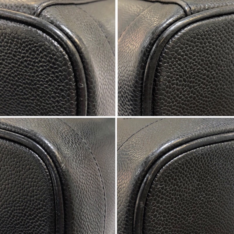 シャネル CHANEL バニティ A01998 ブラック　ゴールド金具 キャビアスキン レディース ハンドバッグ