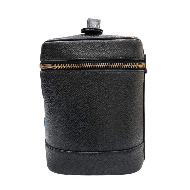 シャネル CHANEL バニティ A01998 ブラック　ゴールド金具 キャビアスキン レディース ハンドバッグ