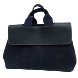 エルメス HERMES ヴァルパライソPM ネイビー トワル・レザー メンズ ハンドバッグ