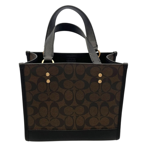 コーチ COACH シグネチャー2WAY C5122 ブラック キャンパス×レザー レディース ショルダーバッグ