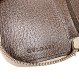 ブルガリ BVLGARI ロゴマニア　6連キーケース ベージュ　シルバー金具 キャンバス メンズ キーケース