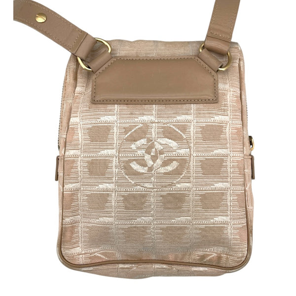 シャネル CHANEL ニュートラベルライン ショルダーバッグ ベージュ ナイロンジャガード レディース ショルダーバッグ