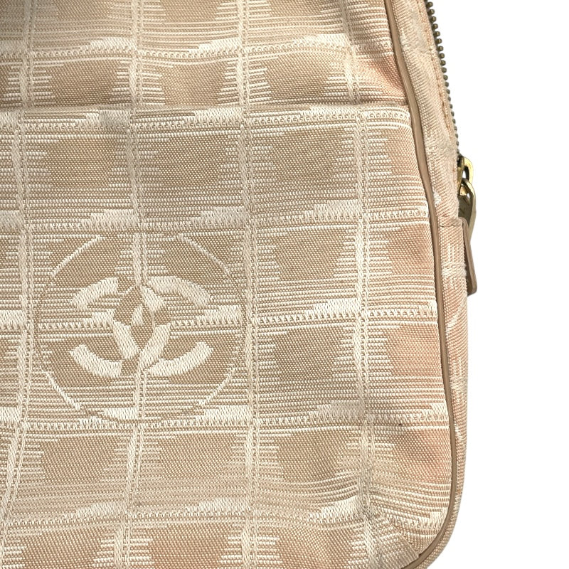 シャネル CHANEL ニュートラベルライン ショルダーバッグ ベージュ ナイロンジャガード レディース ショルダーバッグ