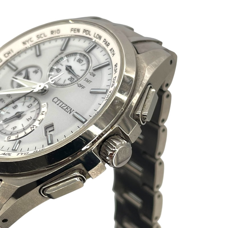 シチズン CITIZEN アテッサ エコドライブ AT8040-57A ホワイト チタン クオーツ メンズ 腕時計