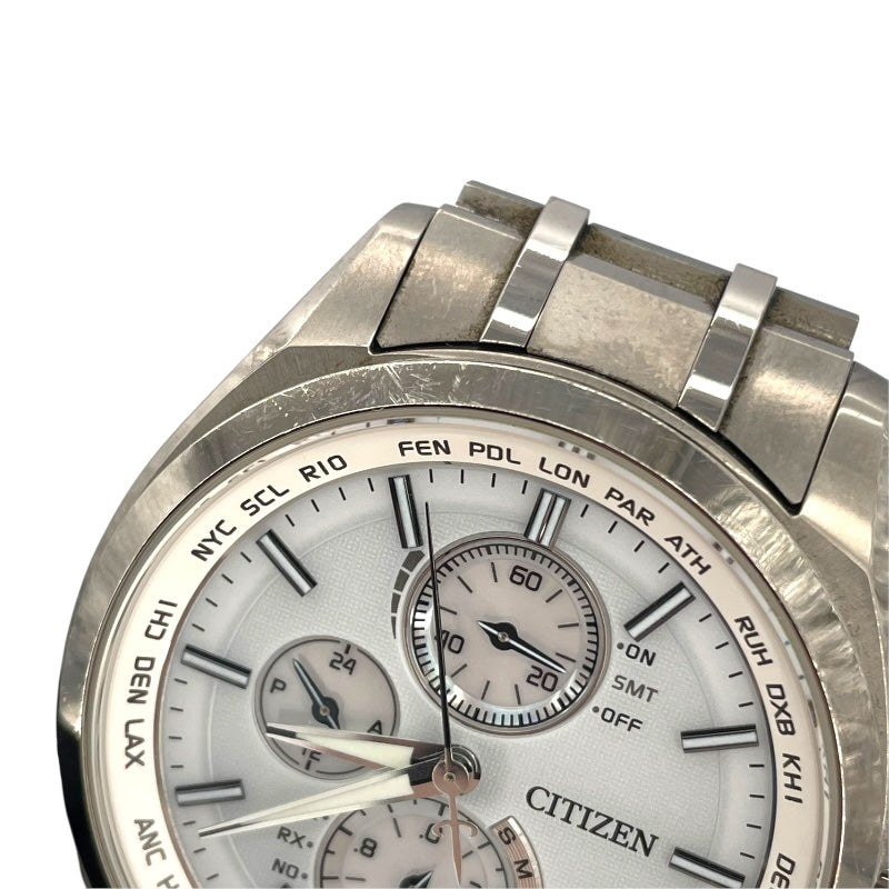 シチズン CITIZEN アテッサ エコドライブ AT8040-57A ホワイト チタン クオーツ メンズ 腕時計