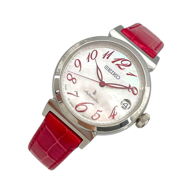 セイコー SEIKO ルキアホワイトシェル SSVM015 ホワイト SS 自動巻き レディース 腕時計