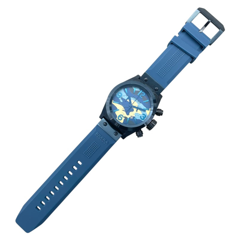 ブレラ オロロジ BRERA OROLOGI エテルノクロノ クロノグラフ カモフラージュ BRETC4521CM ブルー SS/ブルー ラバーベルト クオーツ メンズ 腕時計