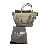 セリーヌ CELINE ラゲージ　マイクロ グレー　シルバー金具 カーフ レディース ハンドバッグ