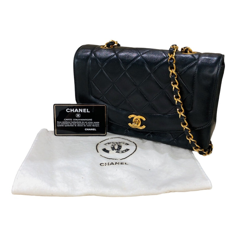 シャネル CHANEL ダイアナ22 A01164 ブラック ゴールド金具 ラムスキン レディース ショルダーバッグ