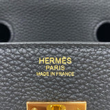 エルメス HERMES バーキン30 D刻 ブラック ゴールド金具 トゴ レディース ハンドバッグ