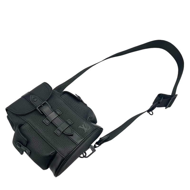 ルイ・ヴィトン LOUIS VUITTON クリストファーXS M58495 ブラック  トリヨンレザー メンズ ボディバッグ