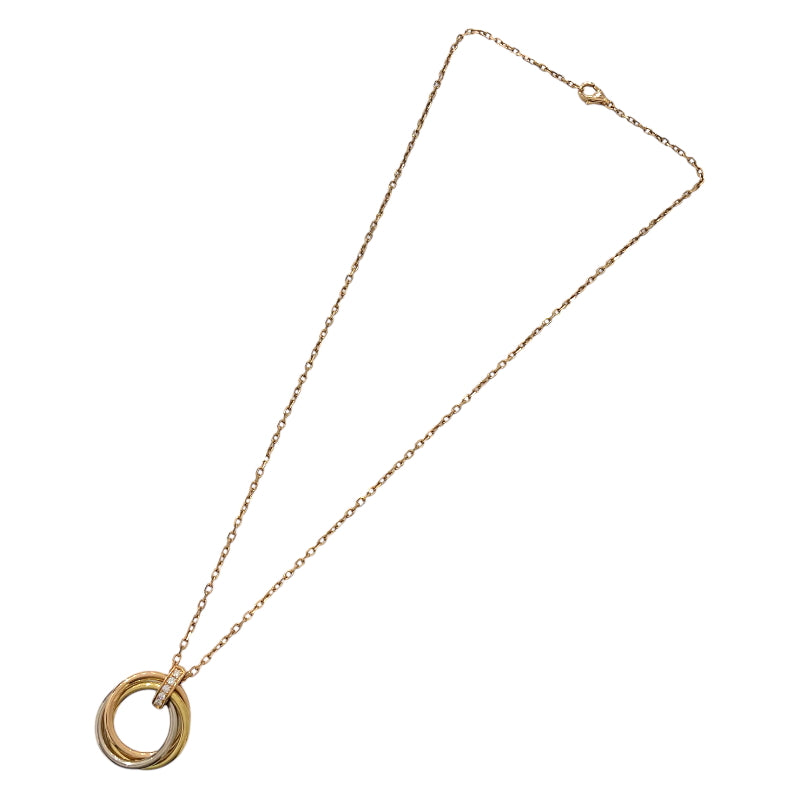 カルティエ Cartier トリニティ サークル ネックレス K18YG/WG/PG  ダイヤモンド ジュエリー
