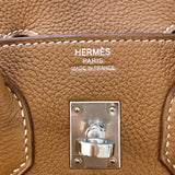 エルメス HERMES バーキン25 B刻印（2023年製） ゴールド シルバー金具 トゴ レディース ハンドバッグ