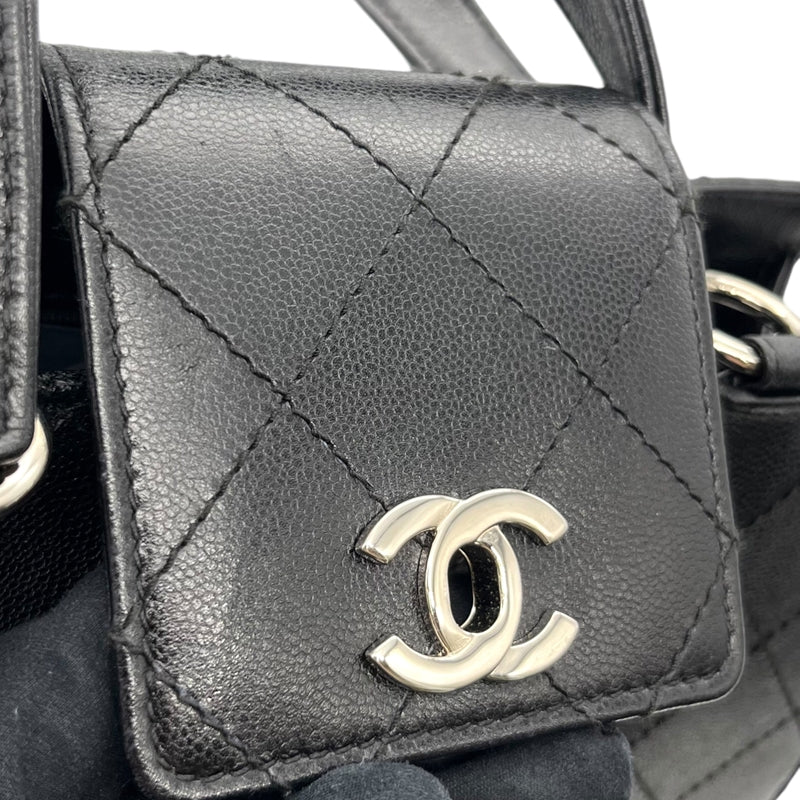 シャネル CHANEL マトラッセ チェーンハンドババッグ ブラック シルバー金具 キャビアスキン レディース ハンドバッグ