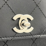 シャネル CHANEL マトラッセ チェーンハンドババッグ ブラック シルバー金具 キャビアスキン レディース ハンドバッグ