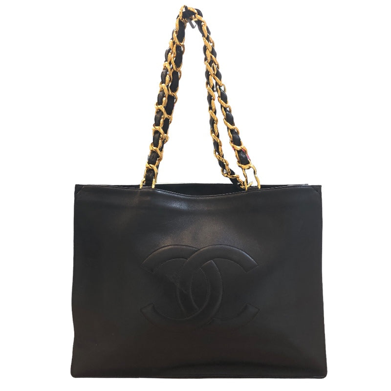 CHANEL ブラック トートバッグ 中古・古着通販】CHANEL (シャネル) トートバッグ ブラック