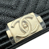 シャネル CHANEL ボーイシャネル Vステッチ チェーンウォレット AP2205 ブラック シャンパンゴールド金具 キャビアスキン レディース ショルダーバッグ