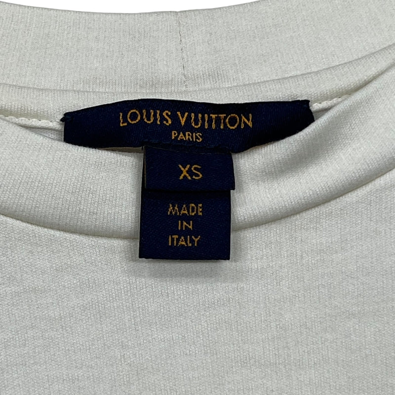 ルイ・ヴィトン LOUIS VUITTON トランクプリント 半袖Tシャツ アイボリー×マルチカラー XS コットン100％ レディース 半袖Ｔシャツ
