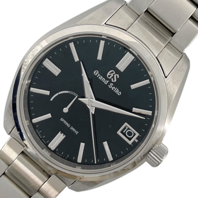 セイコー SEIKO Grand Seiko  ヘリテージコレクション スプリングドライブ  SBGA467 ブラック SS メンズ 腕時計