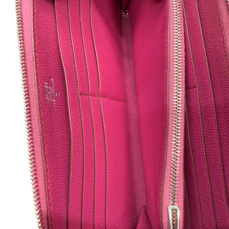 エルメス HERMES アザップロング □M刻印 フューシャピンク アリゲーター レディース 長財布
