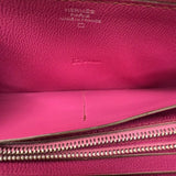 エルメス HERMES アザップロング □M刻印 フューシャピンク アリゲーター レディース 長財布