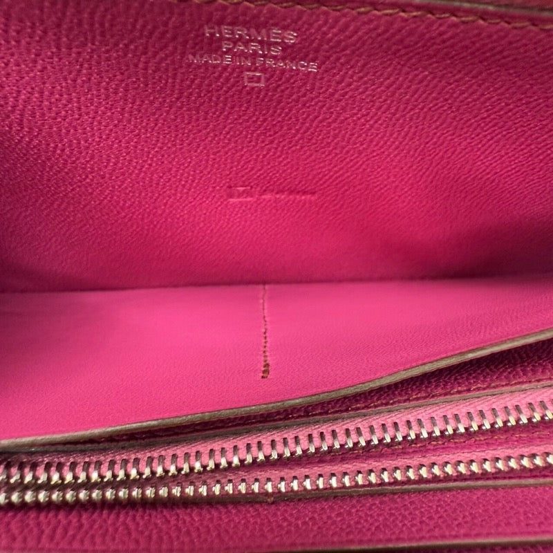 エルメス HERMES アザップロング □M刻印 フューシャピンク アリゲーター レディース 長財布