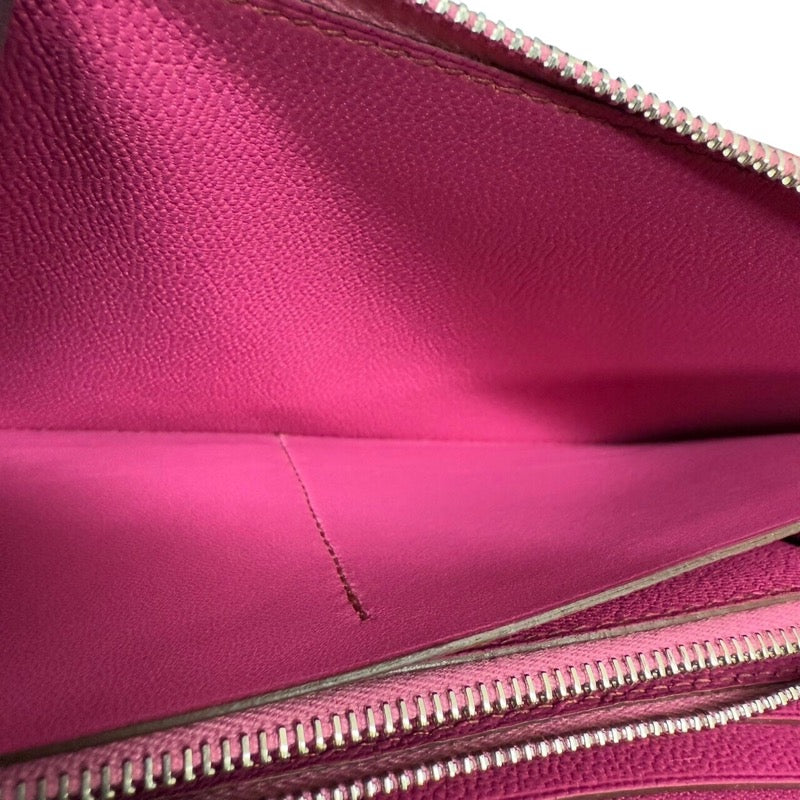 エルメス HERMES アザップロング □M刻印 フューシャピンク アリゲーター レディース 長財布