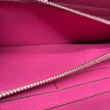 エルメス HERMES アザップロング □M刻印 フューシャピンク アリゲーター レディース 長財布