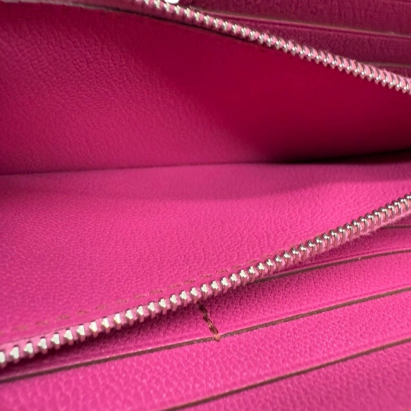 エルメス HERMES アザップロング □M刻印 フューシャピンク アリゲーター レディース 長財布