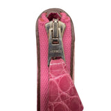 エルメス HERMES アザップロング □M刻印 フューシャピンク アリゲーター レディース 長財布