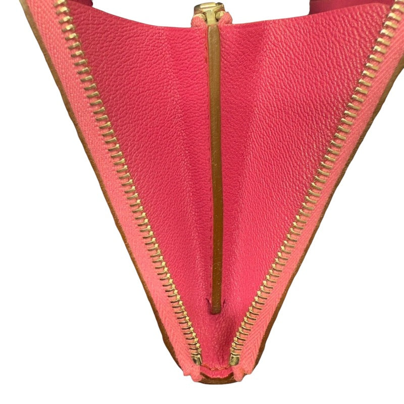 エルメス HERMES アザップロング □M刻印 フューシャピンク アリゲーター レディース 長財布